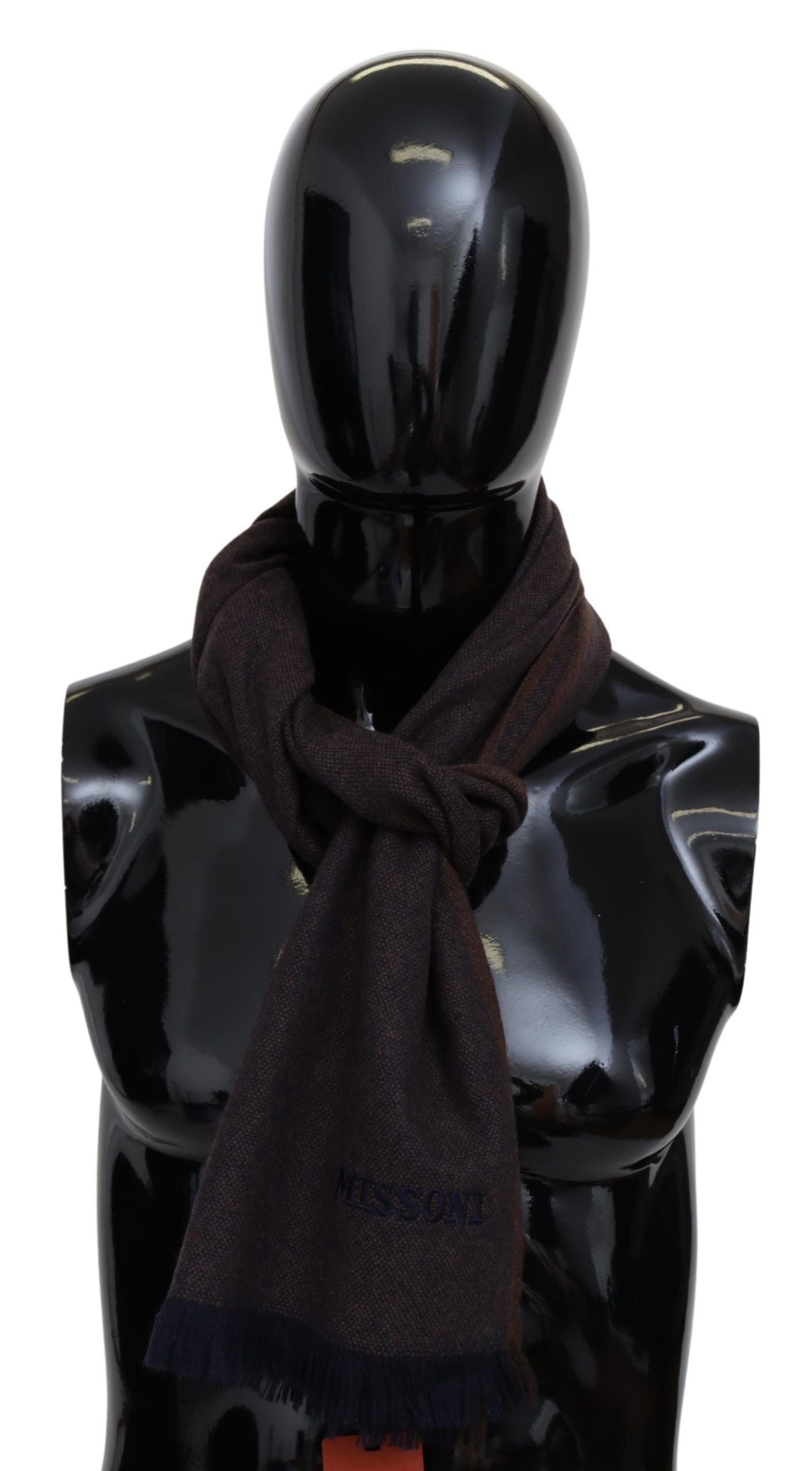 Missoni Luxurious Cashmere Unisex Scarf in Brown Missoni