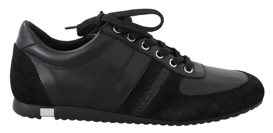 Dolce & Gabbana Elegant Black Leather Sport Sneakers Dolce & Gabbana