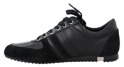 Dolce & Gabbana Elegant Black Leather Sport Sneakers Dolce & Gabbana