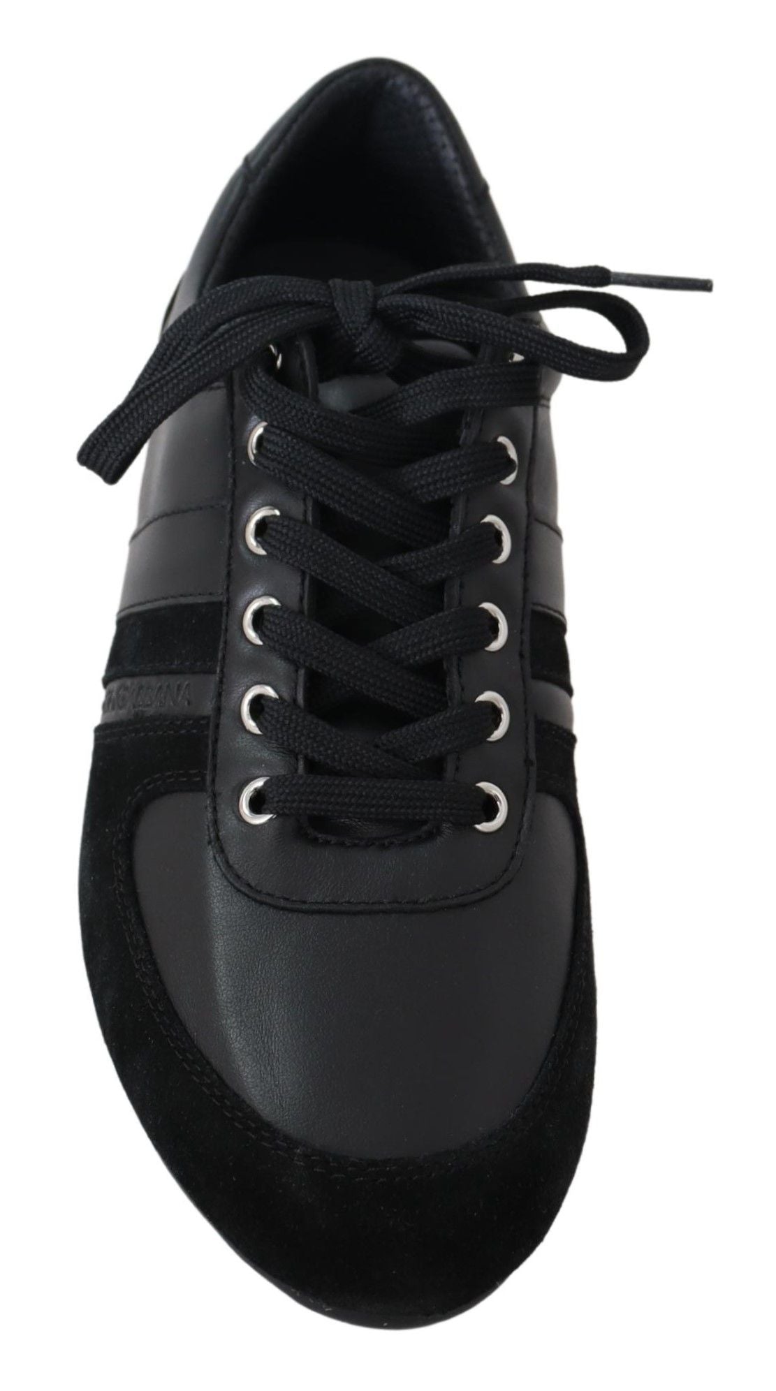 Dolce & Gabbana Elegant Black Leather Sport Sneakers Dolce & Gabbana