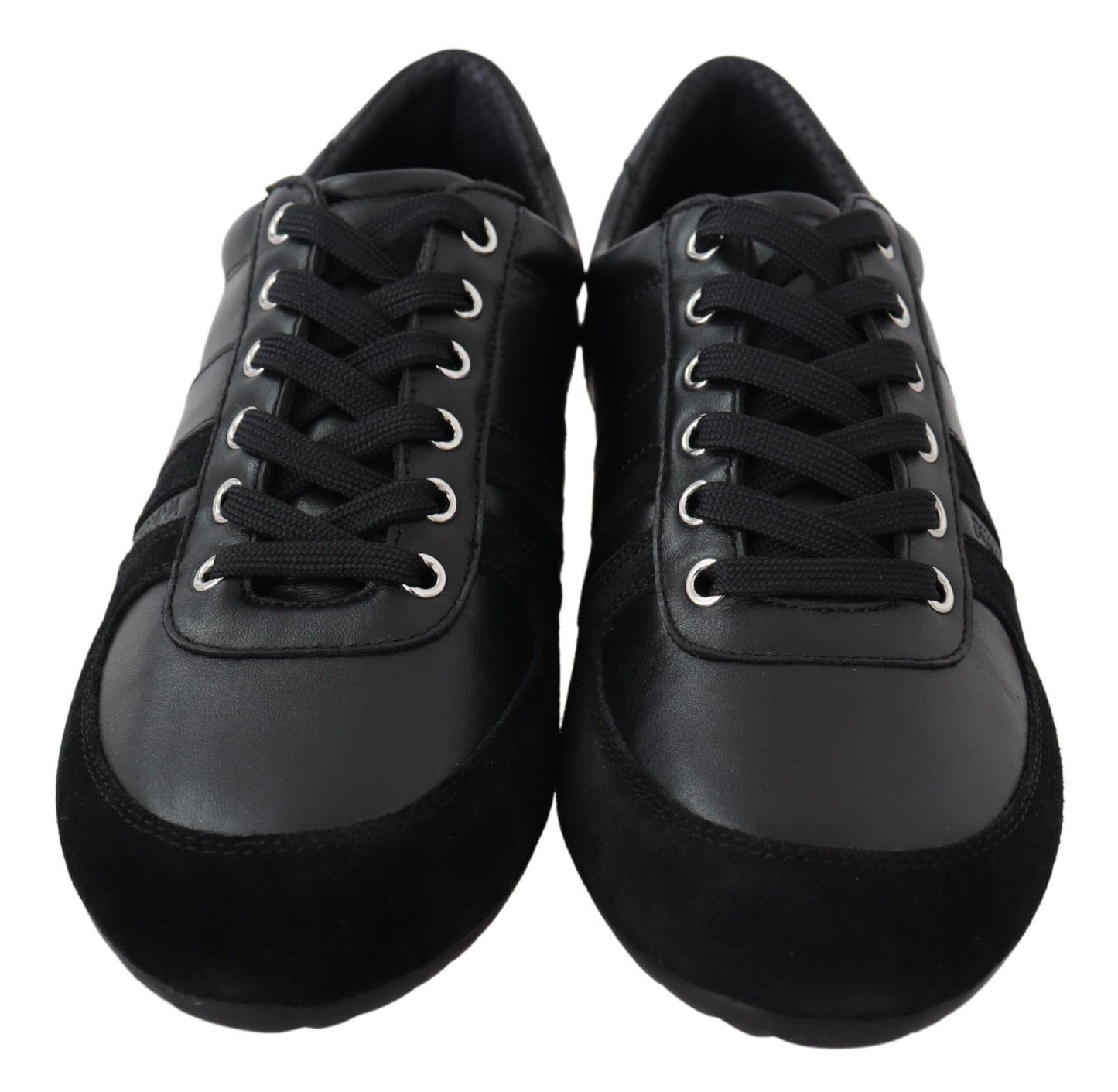 Dolce & Gabbana Elegant Black Leather Sport Sneakers Dolce & Gabbana