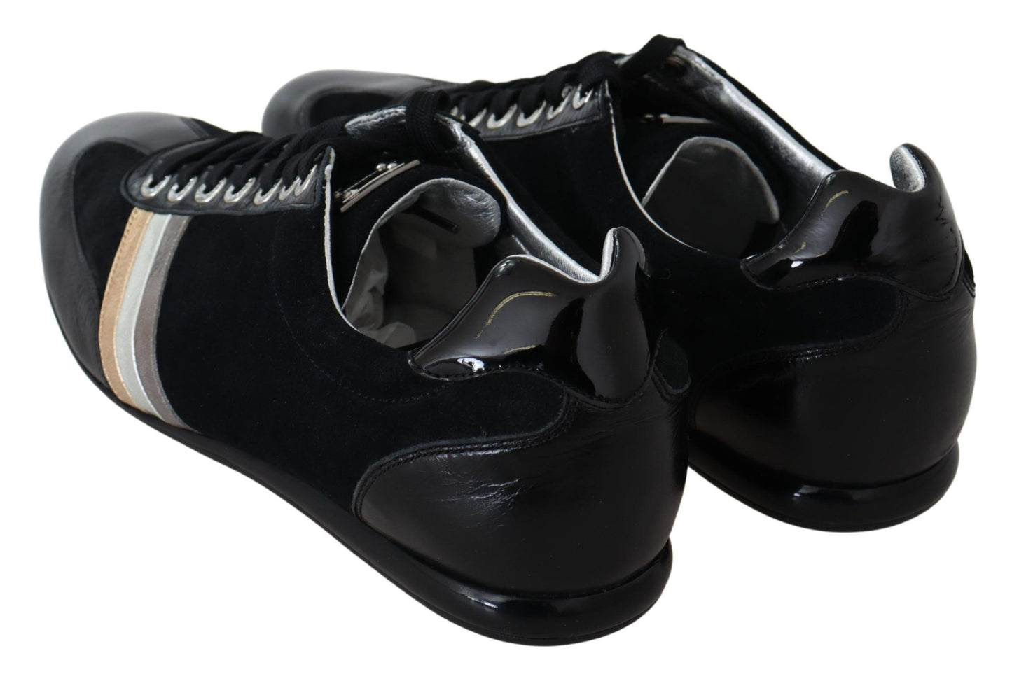 Dolce & Gabbana Elegant Black Leather Sport Sneakers Dolce & Gabbana