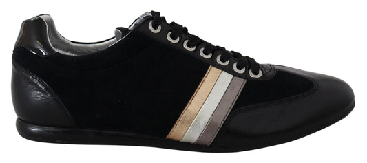 Dolce & Gabbana Elegant Black Leather Sport Sneakers Dolce & Gabbana