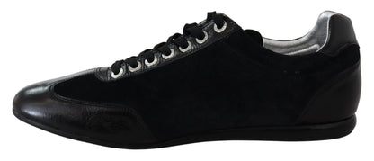 Dolce & Gabbana Elegant Black Leather Sport Sneakers Dolce & Gabbana