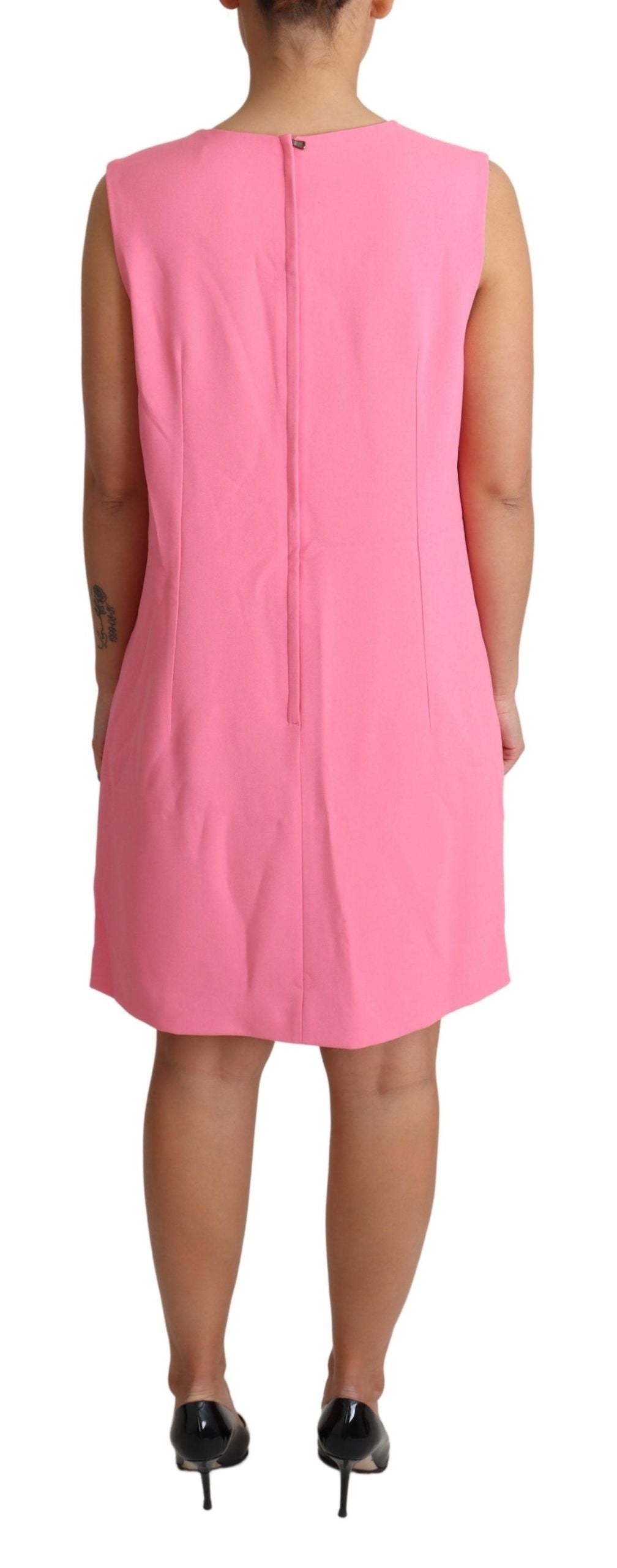 Dolce & Gabbana Elegant Pink Shift Knee Length Dress Dolce & Gabbana