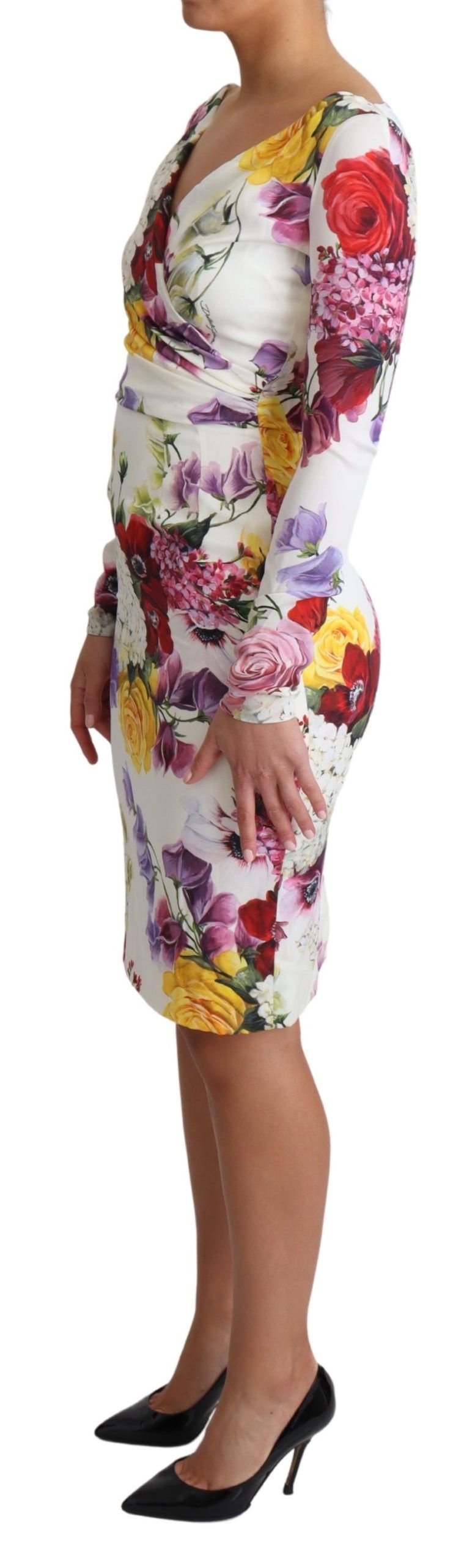 Dolce & Gabbana Elegant Floral Sheath Silk Dress Dolce & Gabbana