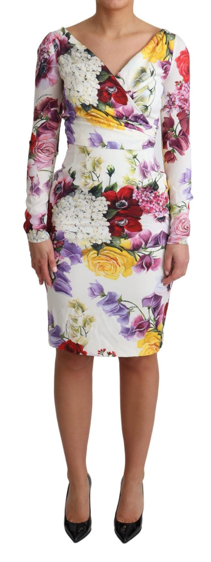 Dolce & Gabbana Elegant Floral Sheath Silk Dress Dolce & Gabbana