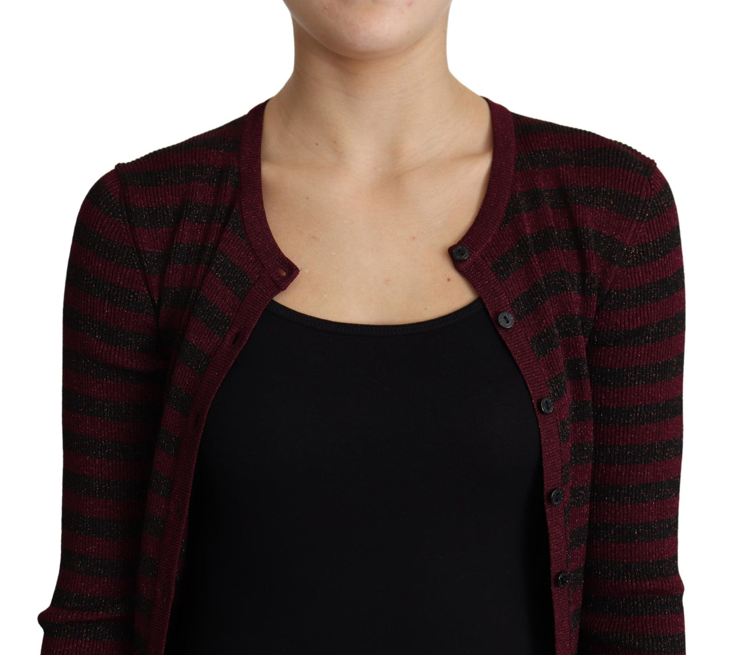 Dolce & Gabbana Elegant Striped Viscose Cardigan Dolce & Gabbana