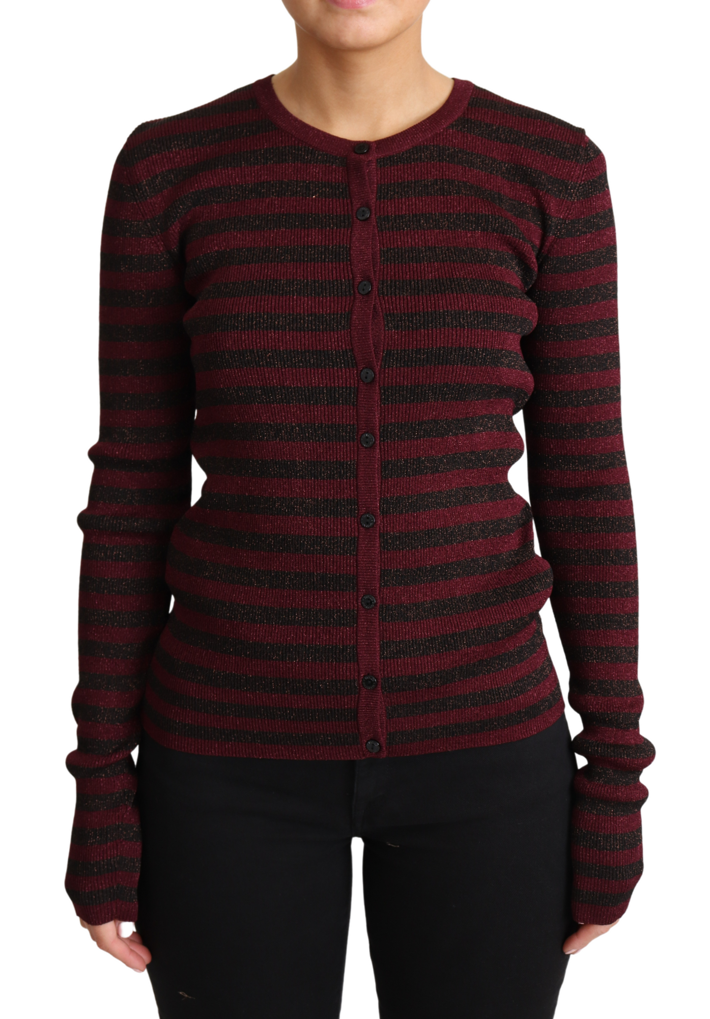 Dolce & Gabbana Elegant Striped Viscose Cardigan Dolce & Gabbana