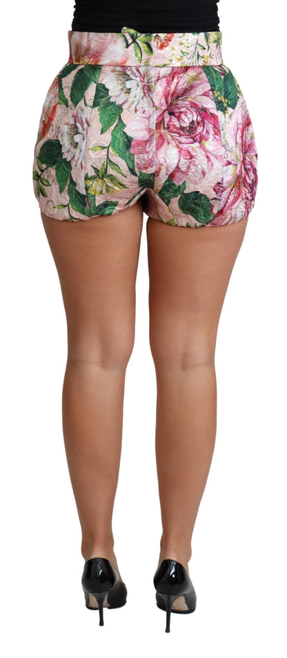 Dolce & Gabbana Chic Pink Floral High-Waist Hot Pants Dolce & Gabbana