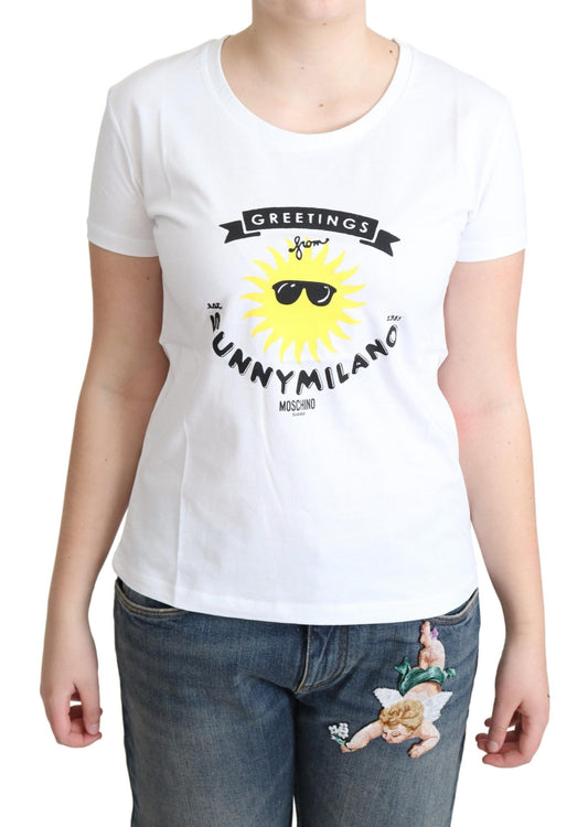 Moschino Sunny Milano Print Cotton Tee Moschino