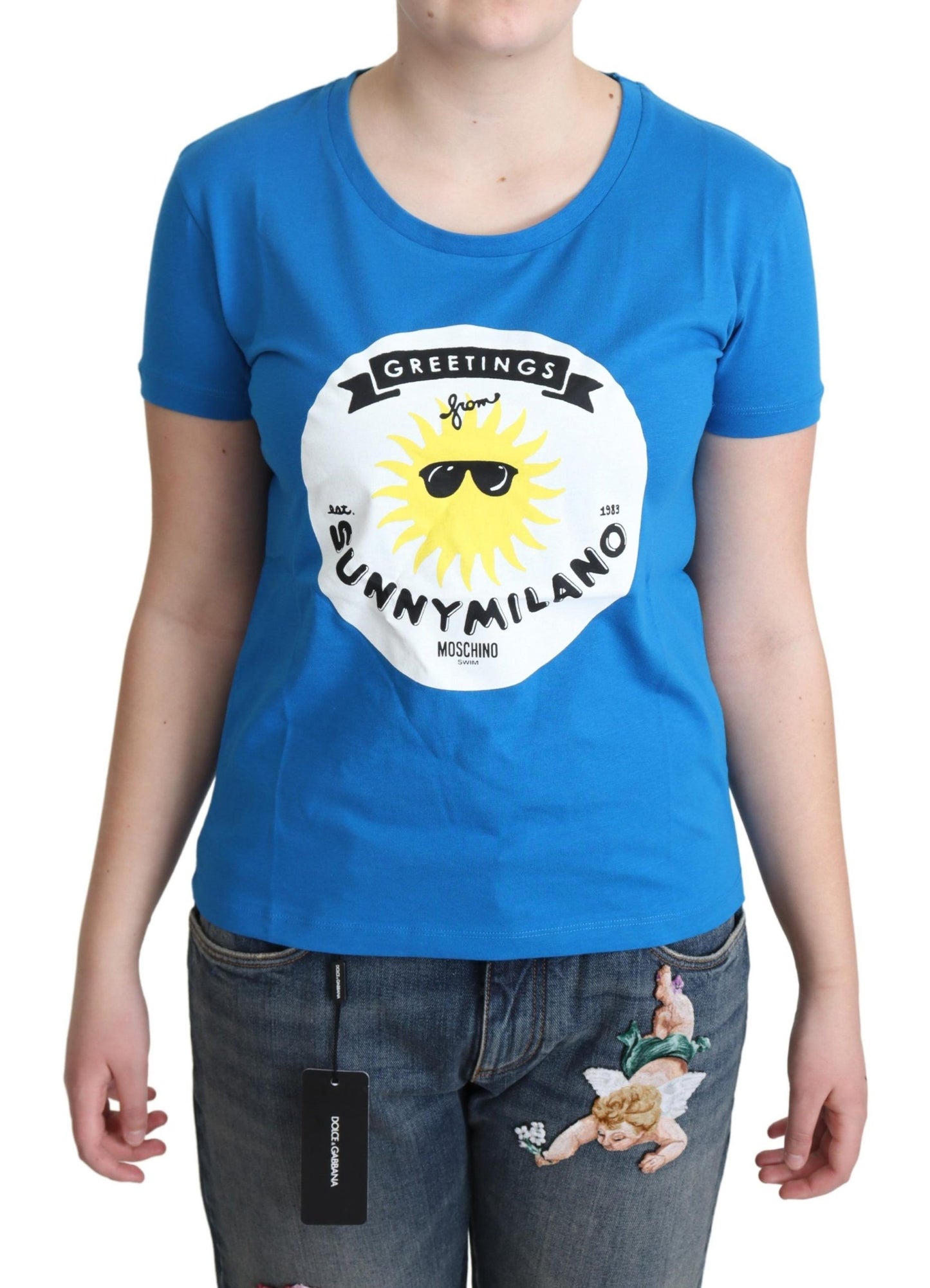 Moschino Sunny Milano Chic Round Neck Tee Moschino