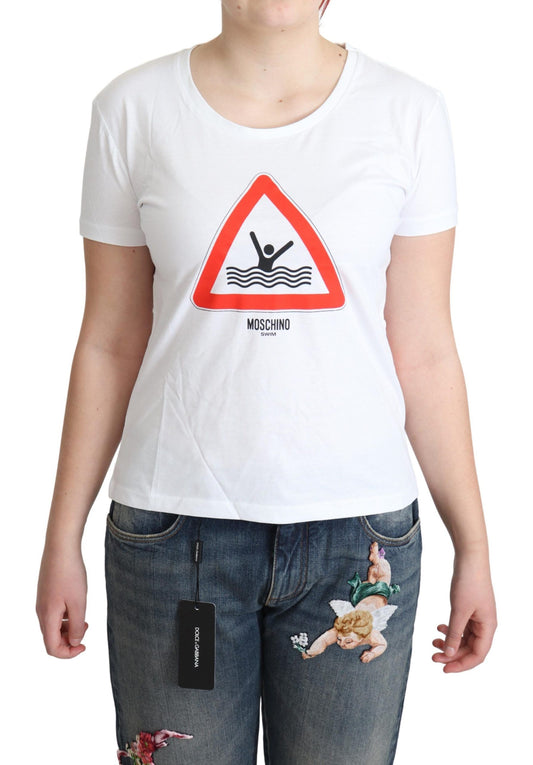 Moschino Chic Triangle Graphic Cotton Tee Moschino