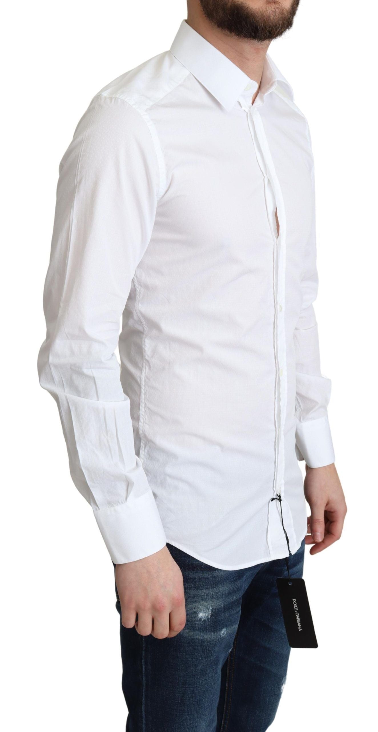 Dolce & Gabbana Elegant White Cotton Dress Shirt Dolce & Gabbana