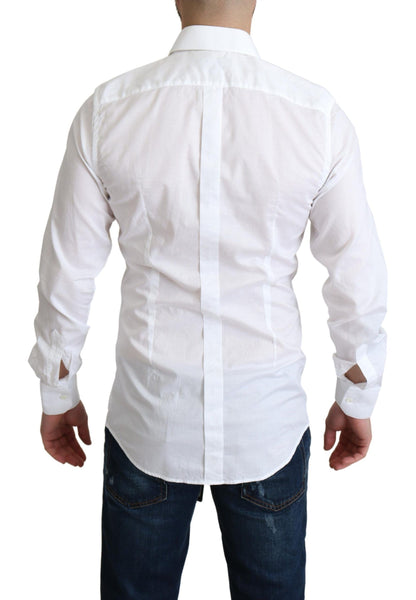 Dolce & Gabbana Elegant White Cotton Dress Shirt Slim Fit Dolce & Gabbana