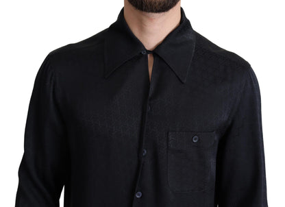 Dolce & Gabbana Elegant Jacquard Silk Casual Shirt Dolce & Gabbana