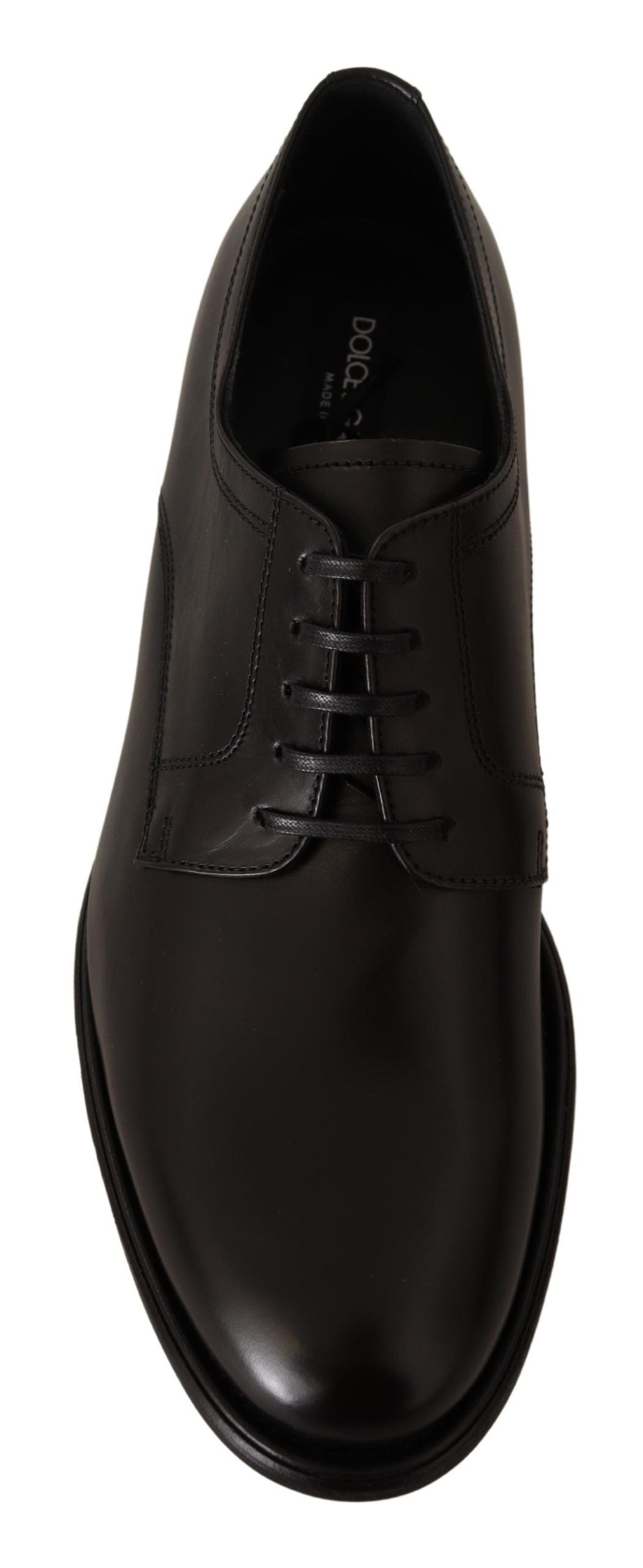 Dolce & Gabbana Elegant Black Leather Formal Derby Shoes Dolce & Gabbana