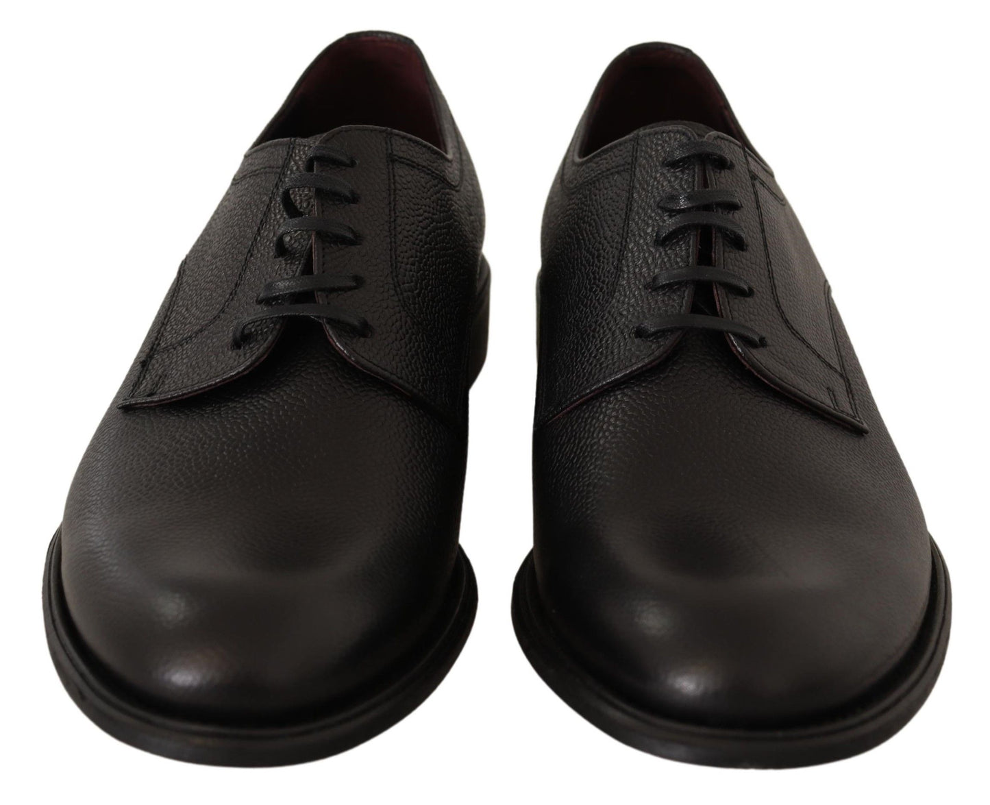 Dolce & Gabbana Elegant Black Leather Derby Dress Shoes Dolce & Gabbana