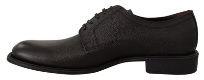 Dolce & Gabbana Elegant Black Leather Derby Dress Shoes Dolce & Gabbana