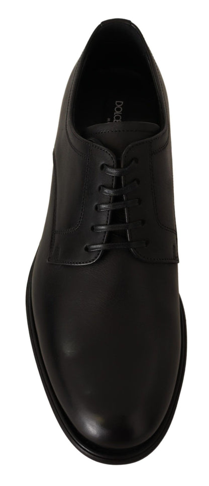 Dolce & Gabbana Elegant Black Derby Formal Shoes Dolce & Gabbana