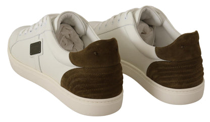 Dolce & Gabbana Chic White Leather Sneakers for Men Dolce & Gabbana