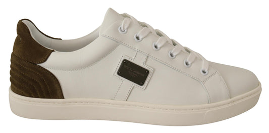 Dolce & Gabbana Chic White Leather Sneakers for Men Dolce & Gabbana