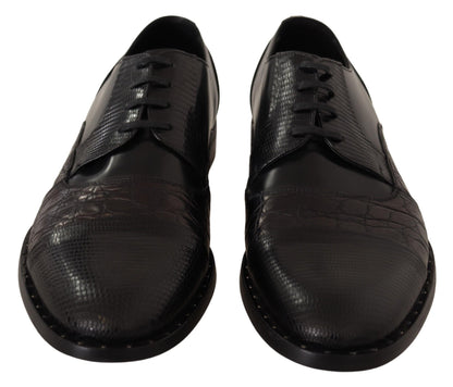 Dolce & Gabbana Elegant Black Derby Oxford Wingtips Dolce & Gabbana