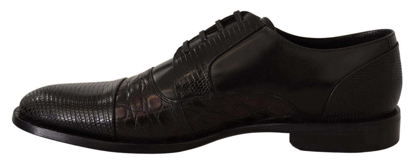 Dolce & Gabbana Elegant Black Derby Oxford Wingtips Dolce & Gabbana