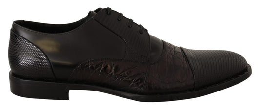 Dolce & Gabbana Elegant Black Derby Oxford Wingtips Dolce & Gabbana