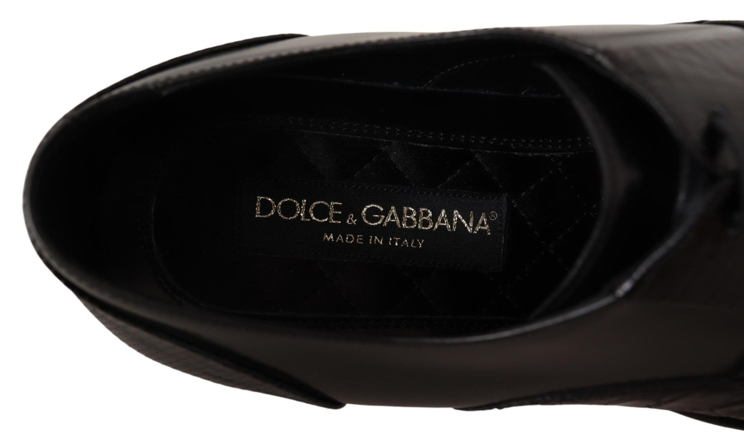 Dolce & Gabbana Elegant Black Derby Oxford Wingtips Dolce & Gabbana