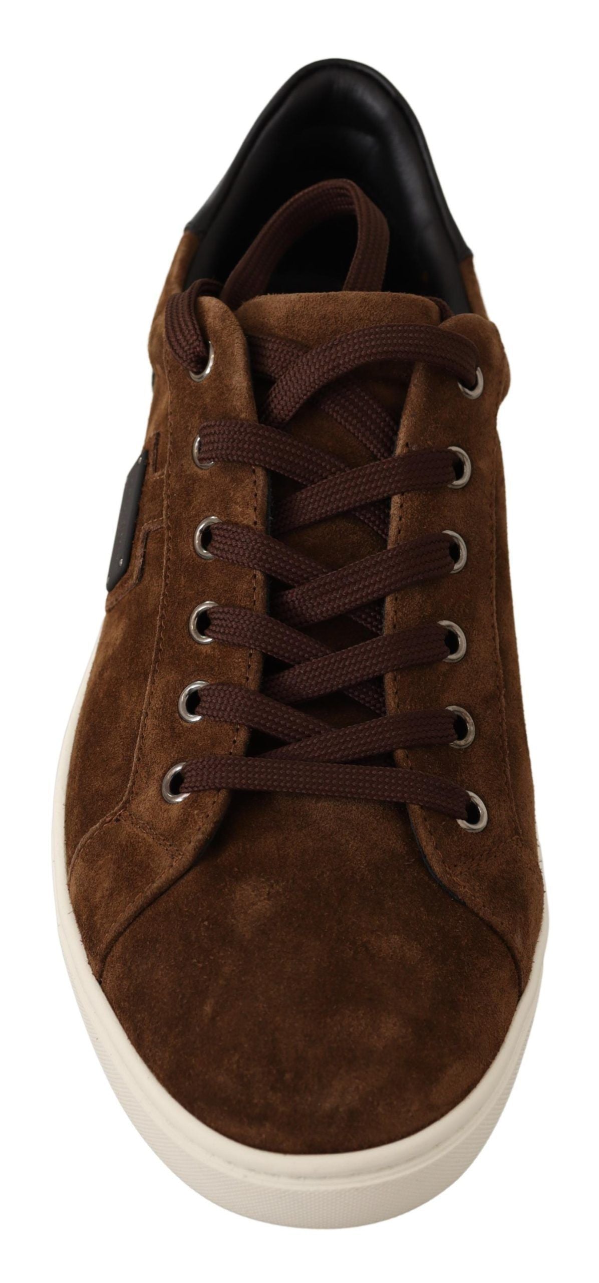 Dolce & Gabbana Elegant Leather Casual Sneakers in Brown