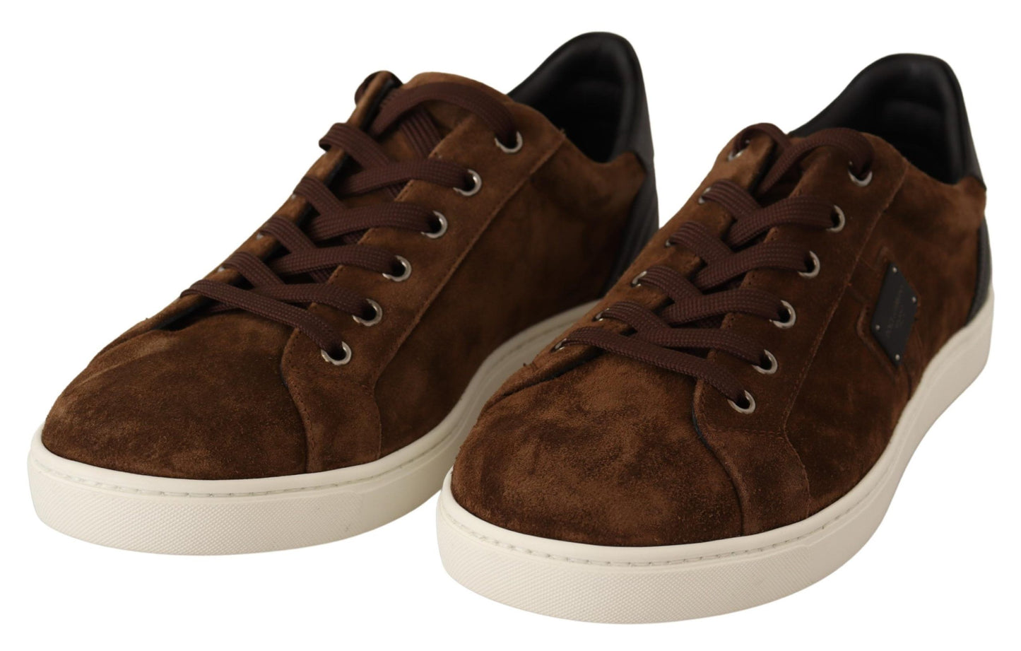 Dolce & Gabbana Elegant Leather Casual Sneakers in Brown Dolce & Gabbana