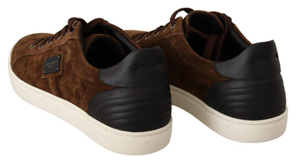 Dolce & Gabbana Elegant Leather Casual Sneakers in Brown Dolce & Gabbana