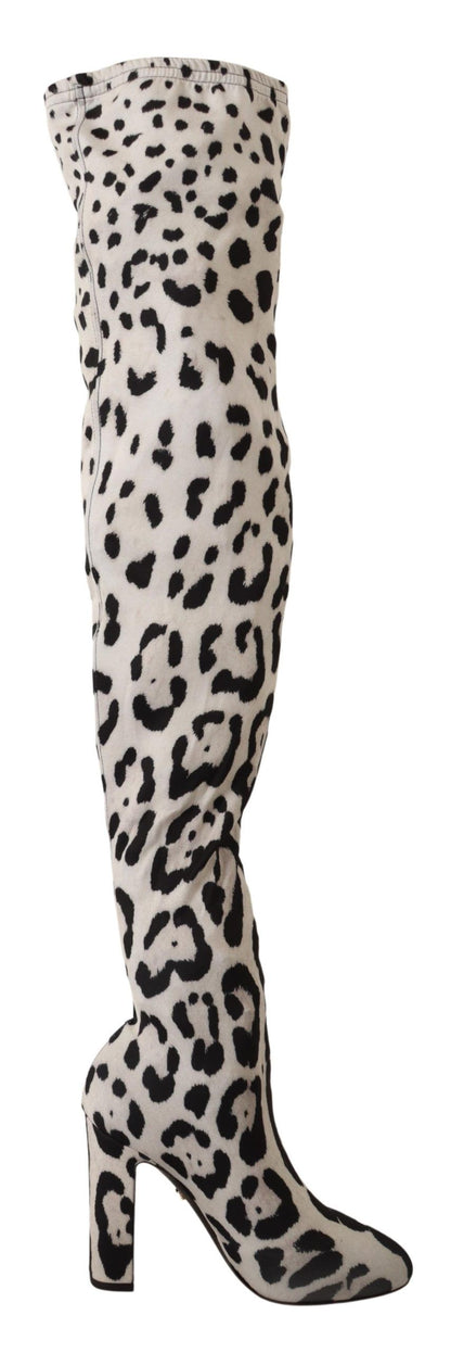 Dolce & Gabbana Chic Leopard High-Heel Over-Knee Boots Dolce & Gabbana