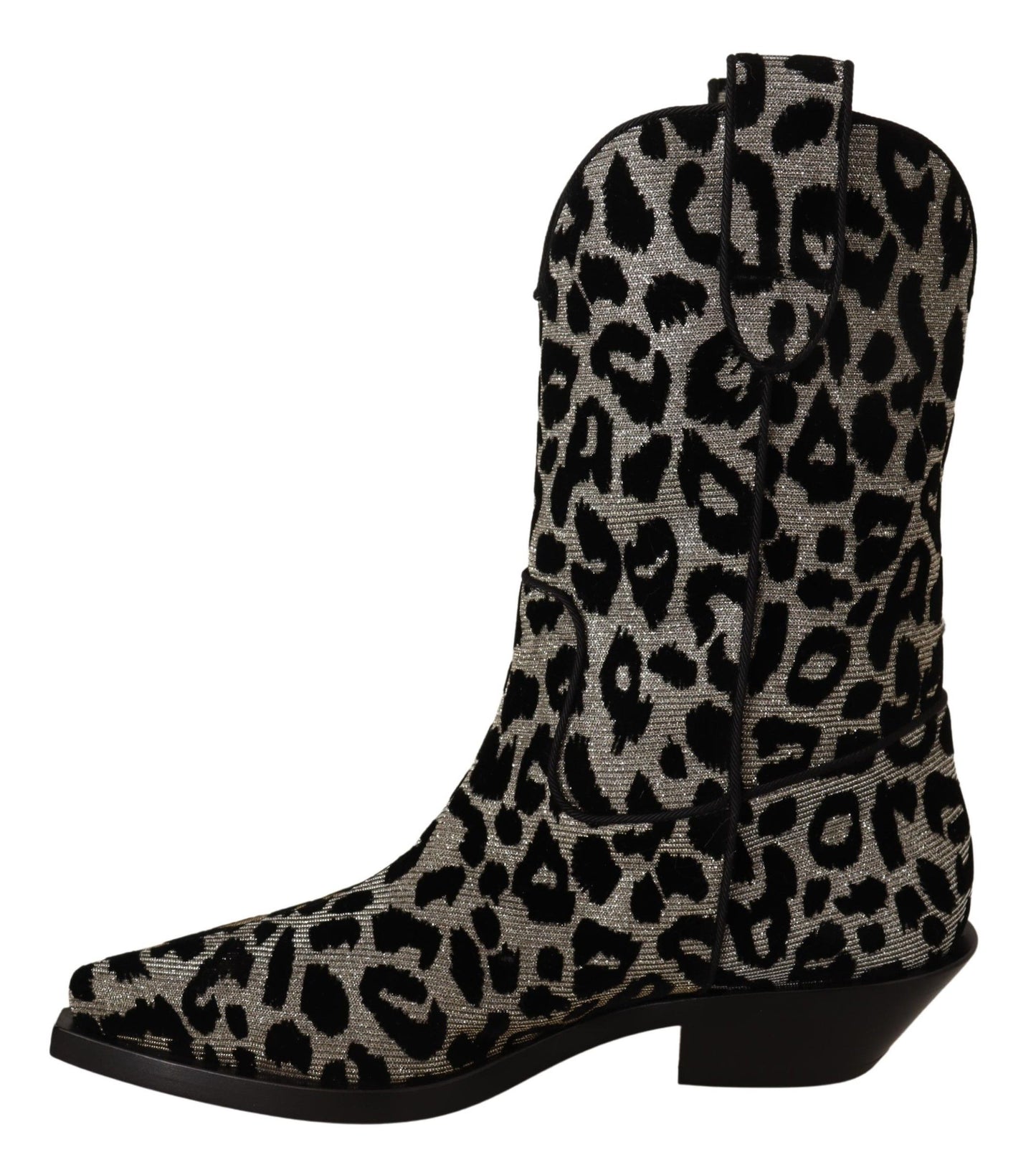 Dolce & Gabbana Elegant Leopard Print Mid Calf Boots Dolce & Gabbana