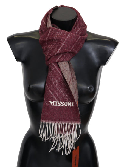 Missoni Elegant Cashmere Fringed Scarf Missoni