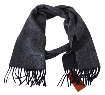 Missoni Elegant Cashmere Patterned Scarf with Logo Embroidery Missoni