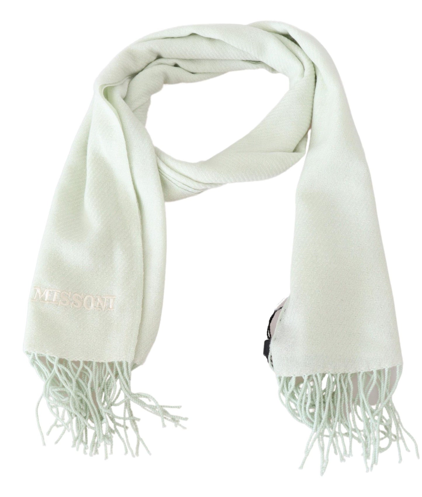 Missoni Elegant White Cashmere Scarf Missoni