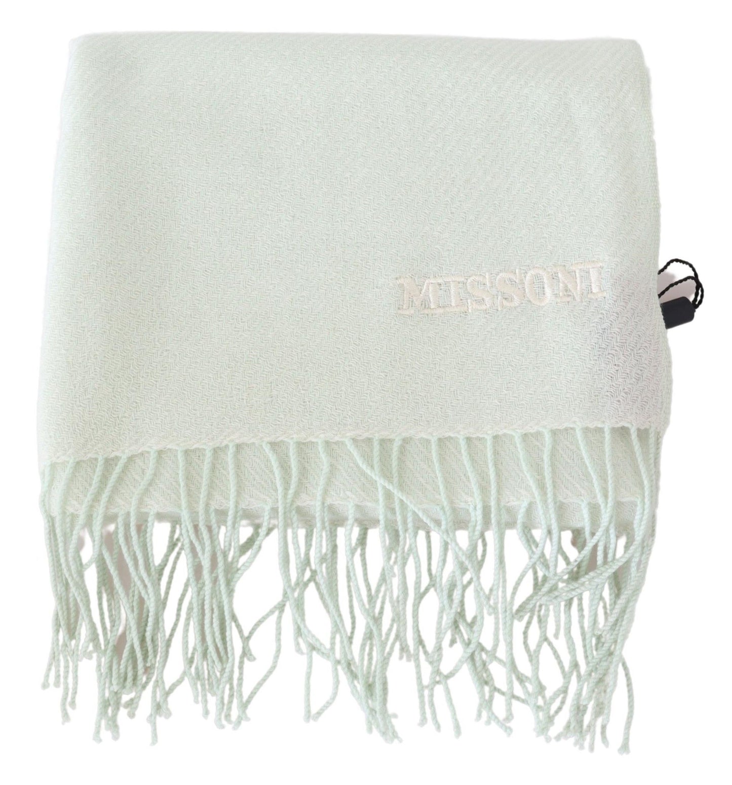 Missoni Elegant White Cashmere Scarf Missoni