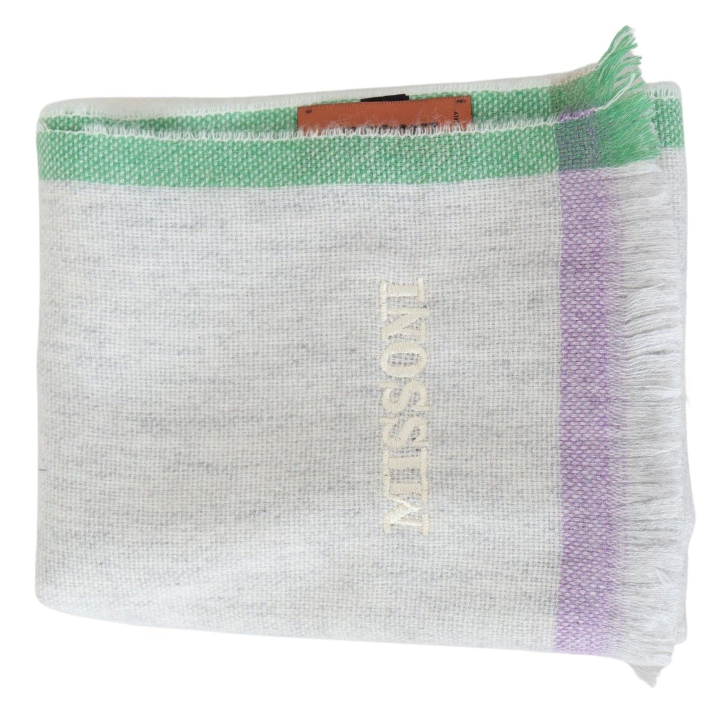 Missoni Multicolor Cashmere Line Pattern Scarf Missoni