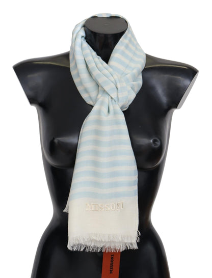 Missoni Elegant Cashmere Scarf with Linear Design Missoni