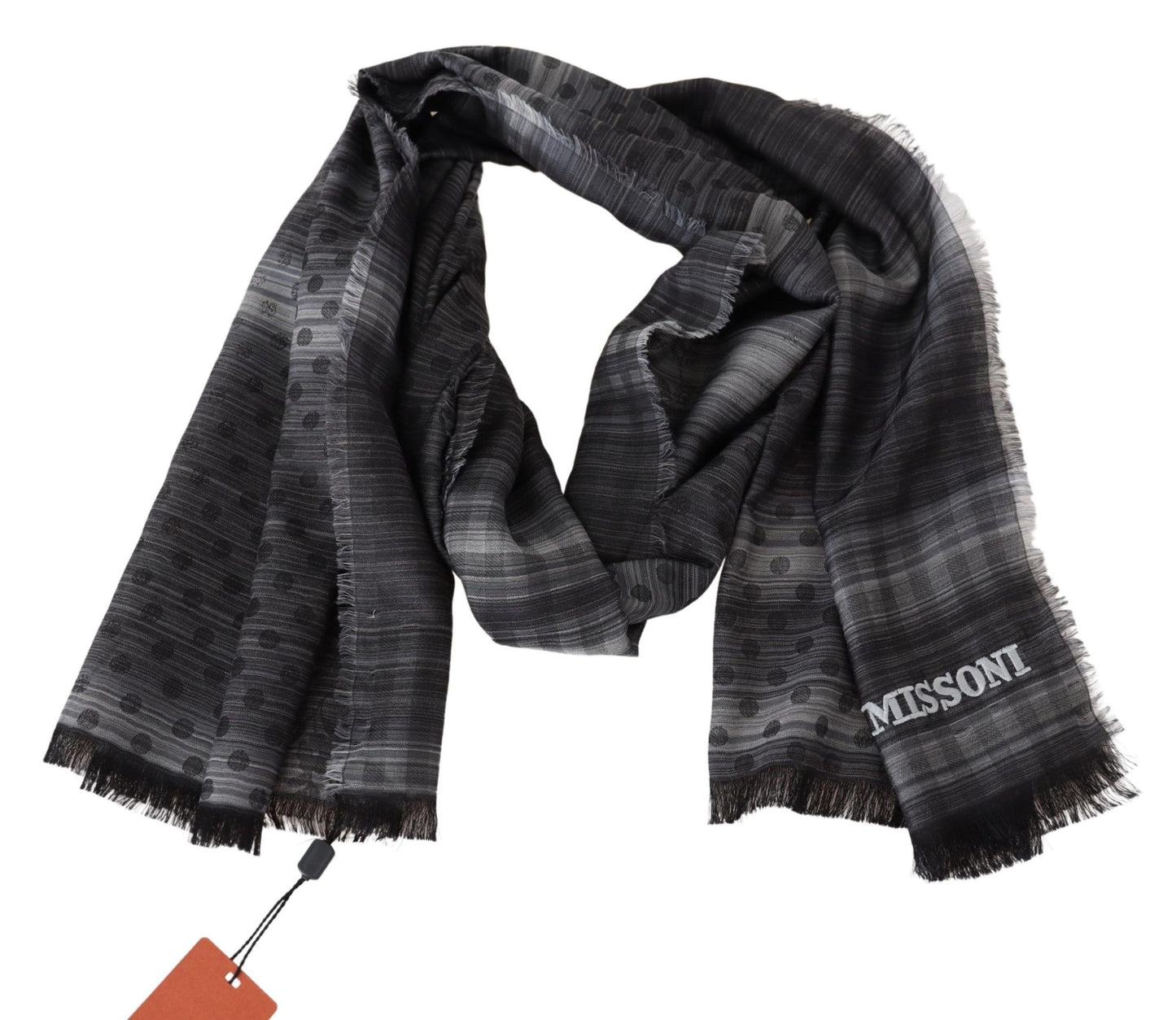 Missoni Elegant Wool Silk Polka Dot Scarf Missoni