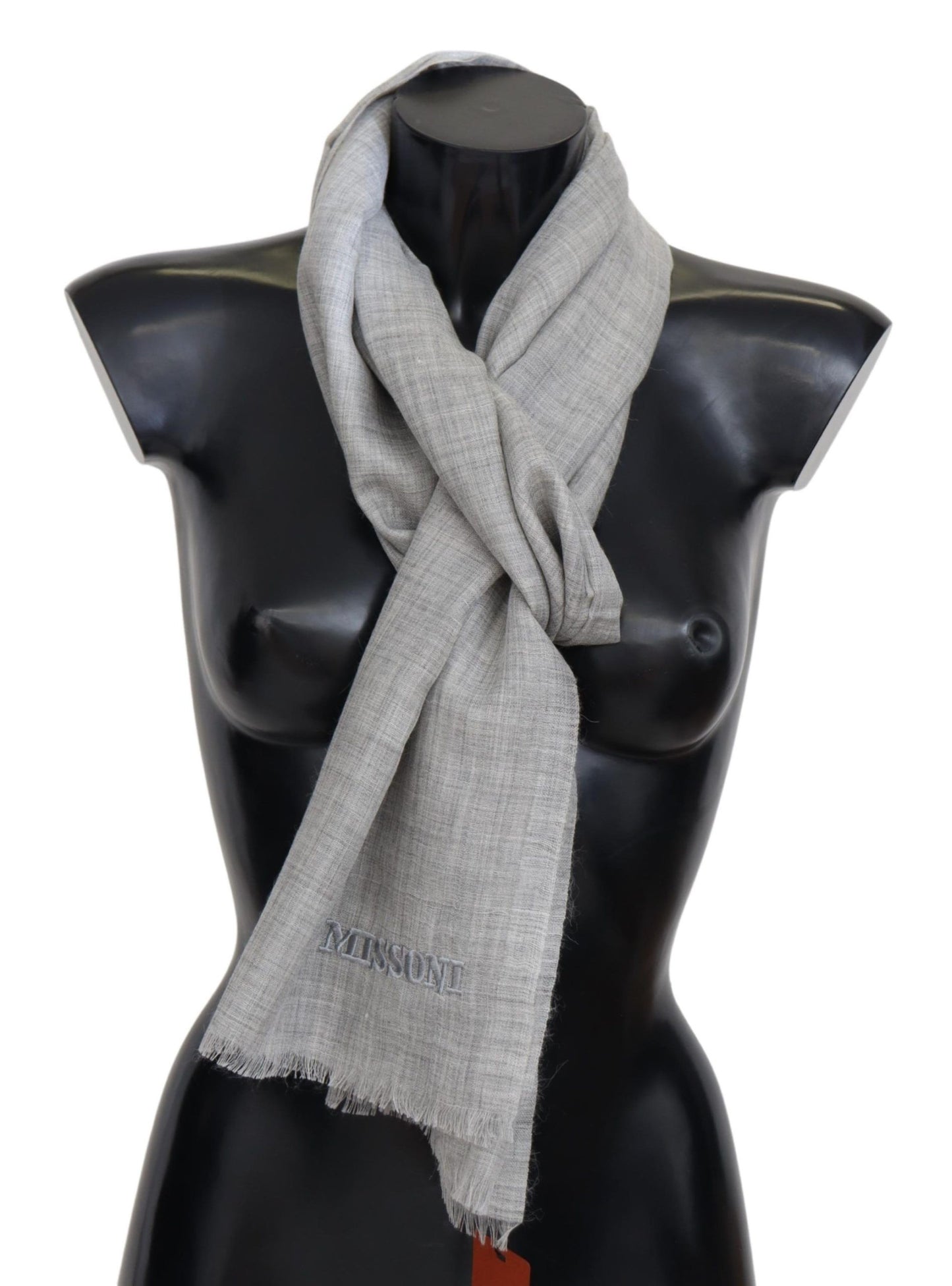 Missoni Elegant Beige Wool Silk Unisex Scarf Missoni