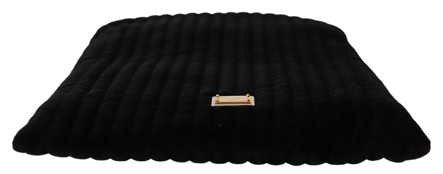 Dolce & Gabbana Elegant Velvet Quilted Glasses Holder Bag Dolce & Gabbana