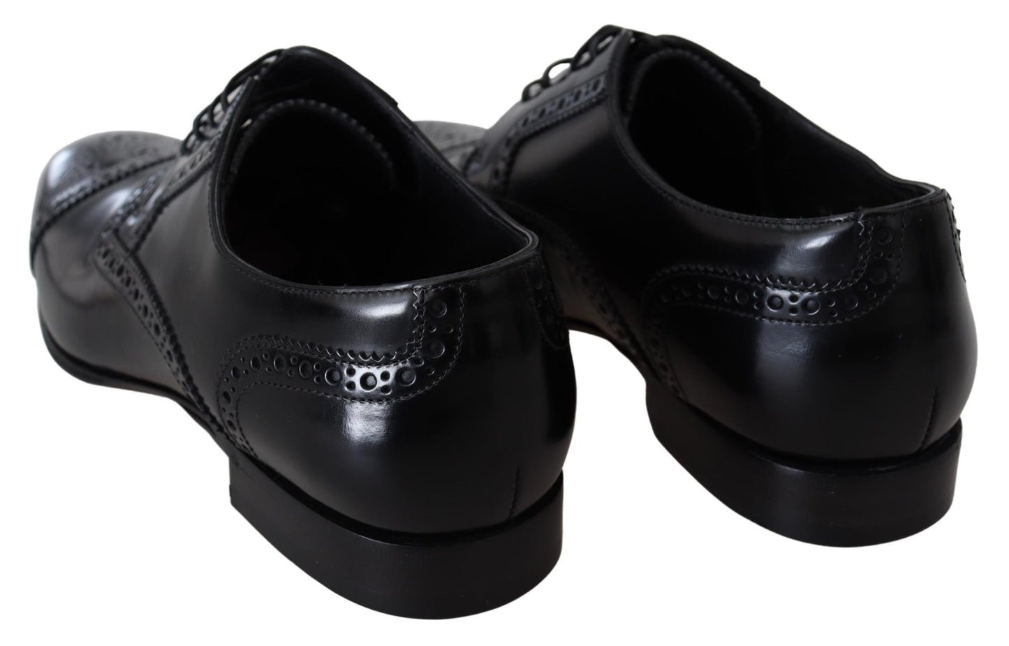 Dolce & Gabbana Elegant Black Leather Formal Derby Shoes Dolce & Gabbana