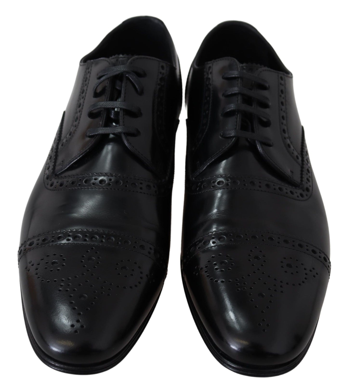 Dolce & Gabbana Elegant Black Leather Formal Derby Shoes Dolce & Gabbana