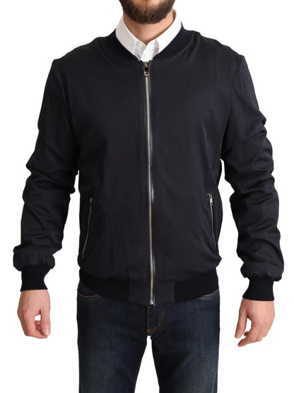 Dolce & Gabbana Elegant Silk Blend Bomber Jacket Dolce & Gabbana