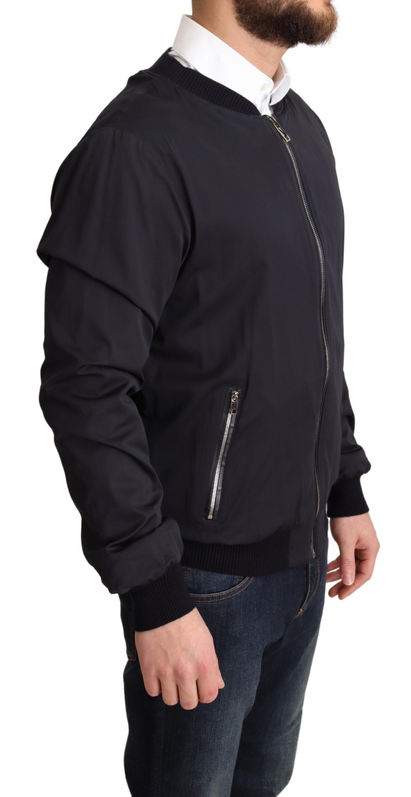 Dolce & Gabbana Elegant Silk Blend Bomber Jacket Dolce & Gabbana