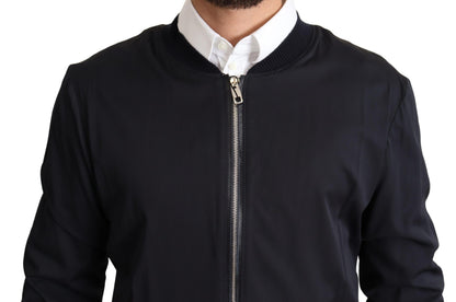 Dolce & Gabbana Elegant Silk Blend Bomber Jacket Dolce & Gabbana