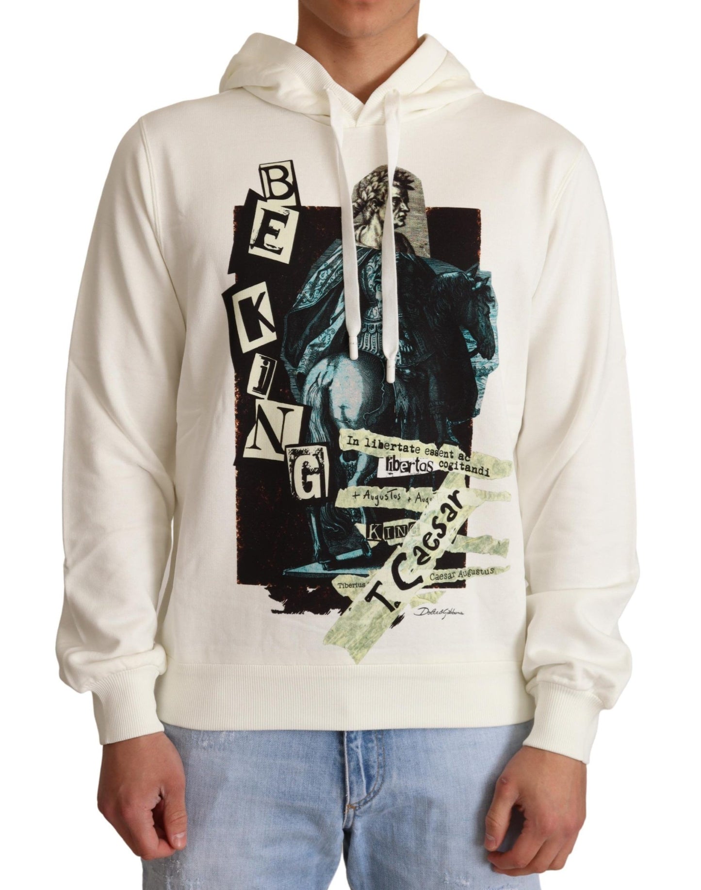 Dolce & Gabbana Regal King Motif Hooded Pullover Sweater Dolce & Gabbana